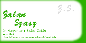zalan szasz business card